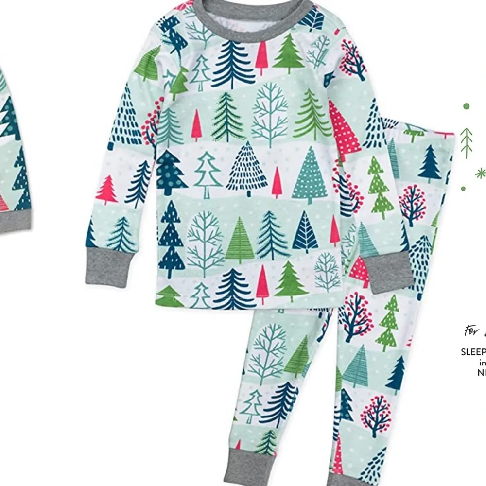 👶🏼 HONESTBABY 100% Organic “Feelin’ Pine” Christmas Jammies, 18m